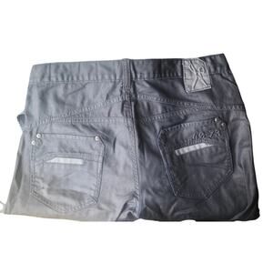 Marc‎ Ecko Unltd Vintage Embossed Black Jeans 36/30 Cut And Sew Slim Cut